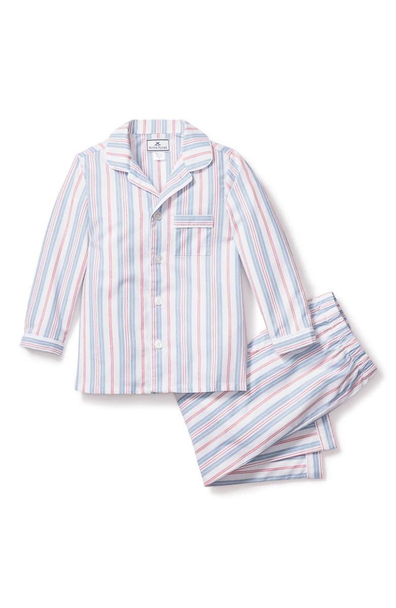 Petite Plume Kids' Stripe Two-Piece Pajamas, Main, color, 