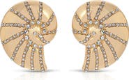 Ettika Shell Statement Stud Earrings