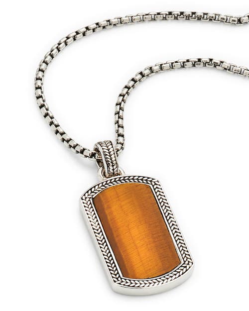 Jan Leslie Sterling Silver & Gemstone Dog Tag Pendant Necklace In Gold