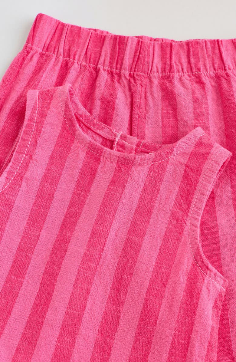 NEXT Stripe Peplum Top & Pants Set, Alternate, color, Red Stripe