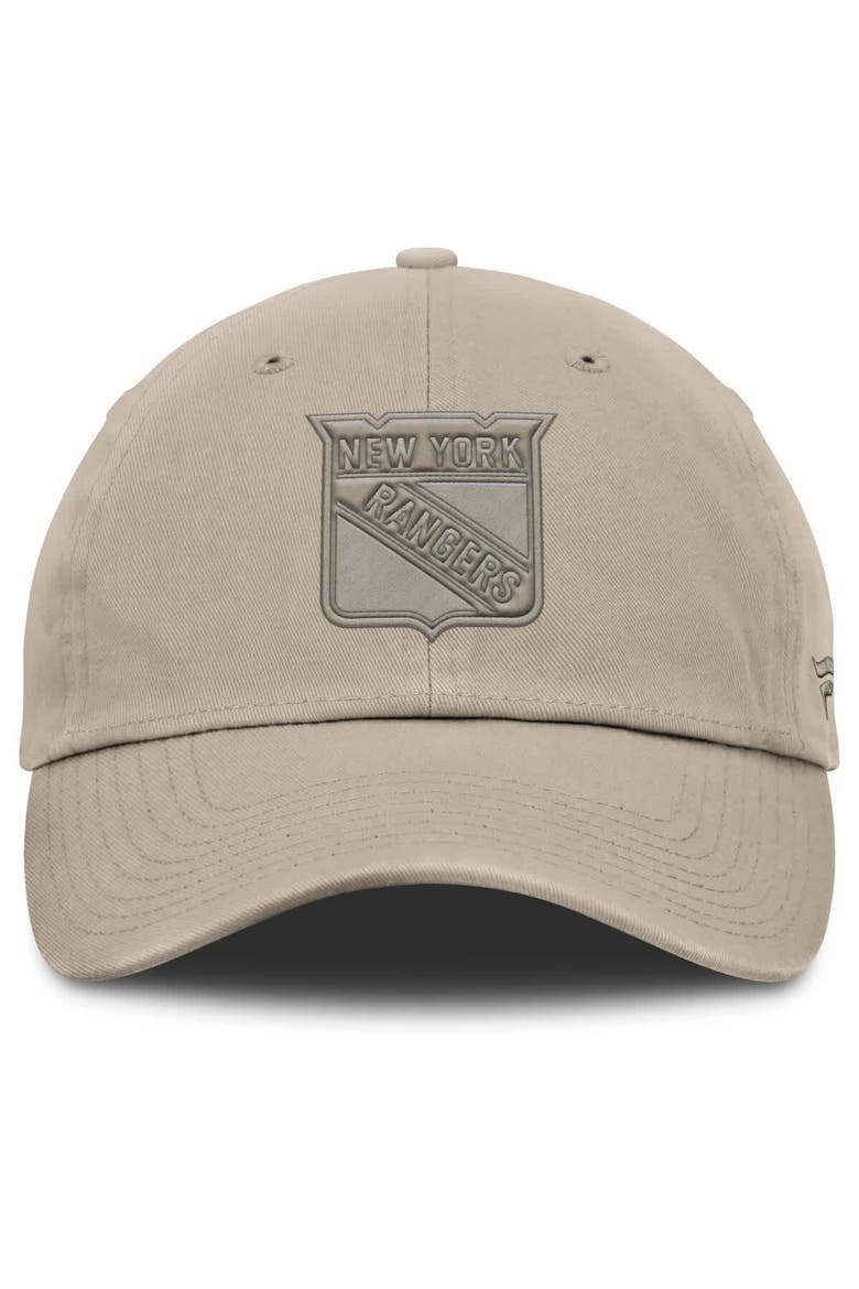 Men's Fanatics Tan New York Rangers Authentic Pro Road Adjustable Hat, Alternate, color, Tan