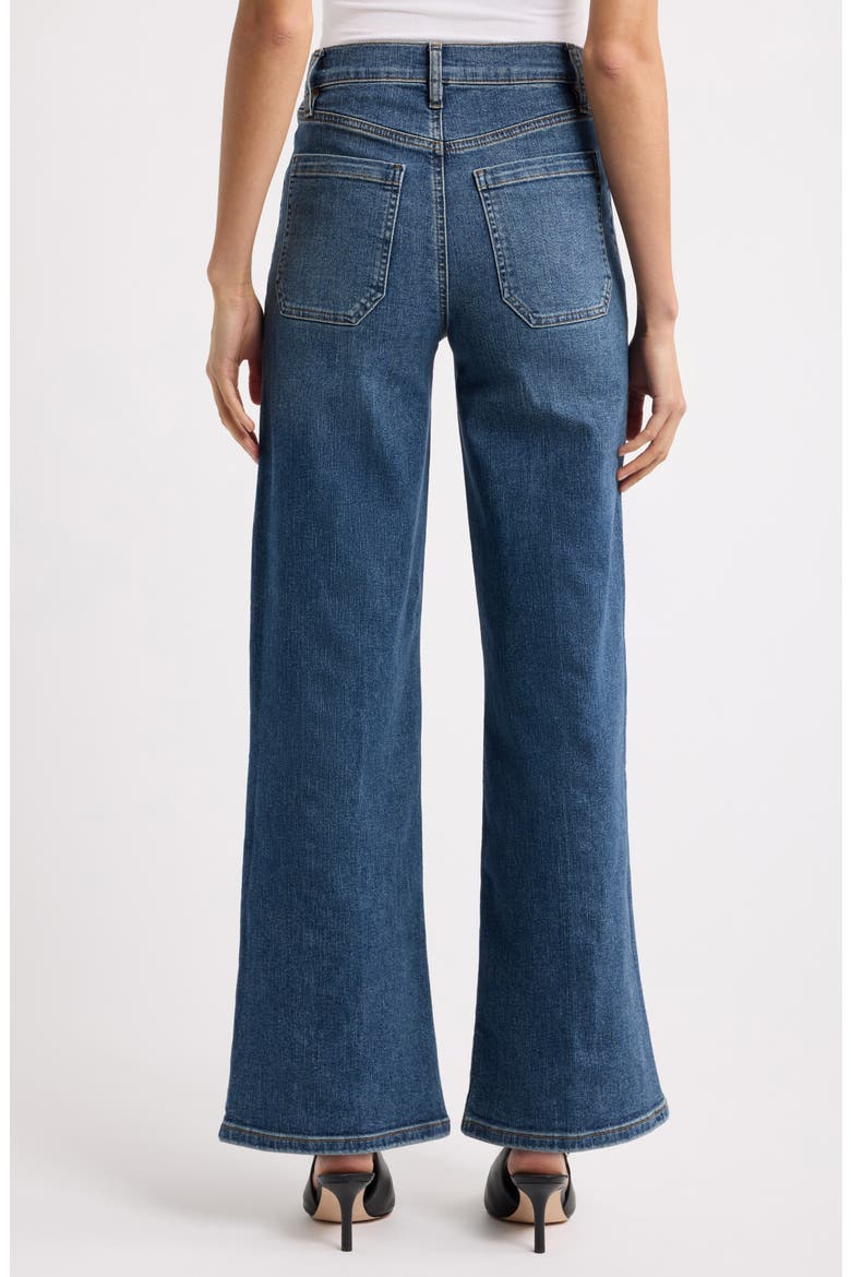 Le Pixie Slim Palazzo Pocket High Waist Wide Leg Jeans, Alternate, color, ETHER