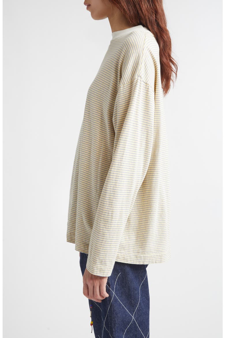 Soft Line Border Stripe T-Shirt, Alternate, color, YELLOW