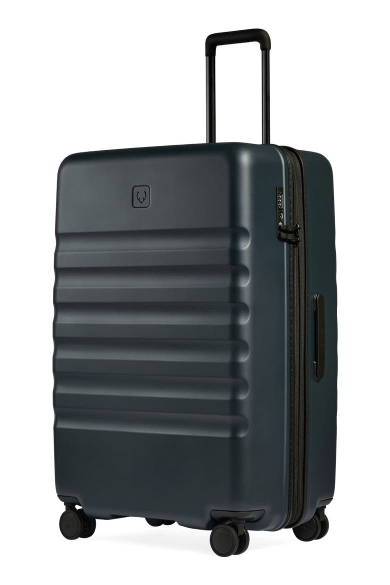 Icon Stripe Large Suitcase, Alternate, color, Indigo Blue