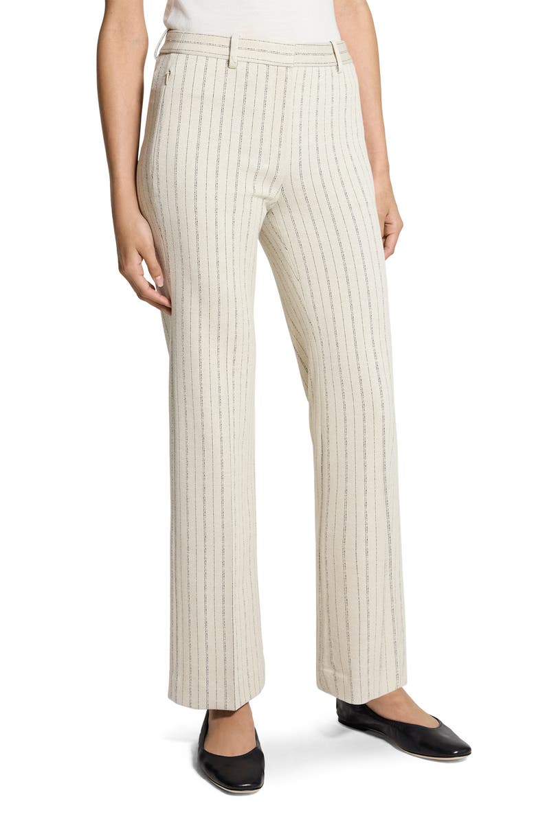 Theory Pinstripe Slim Fit Pants, Alternate, color, Oat Multi - E61