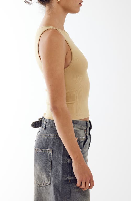 Shop Bdg Urban Outfitters Rib Crop Tank In Sand