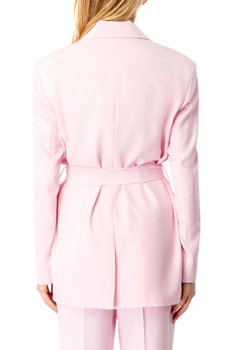 Tie Belt Blazer, Alternate, color, SOFT PINK