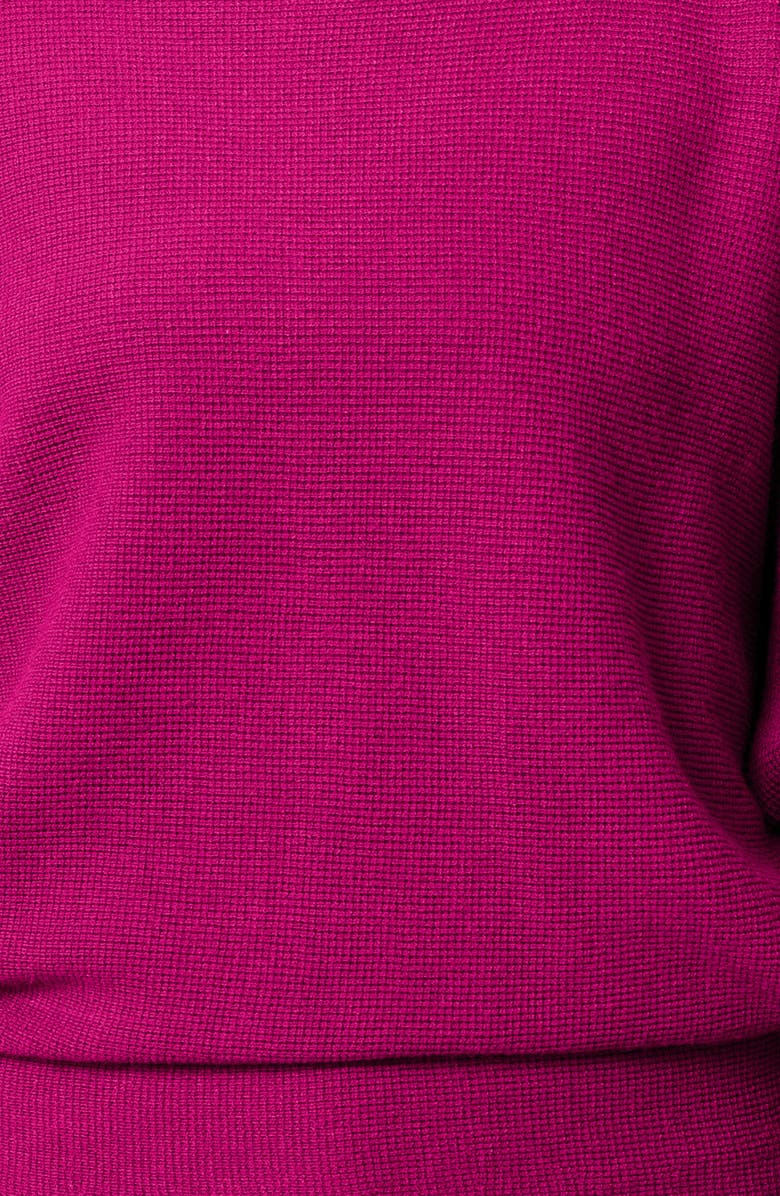 CYRUS Yummy Dolman Waffle Knit Sweater, Alternate, color, Raspberry Rose
