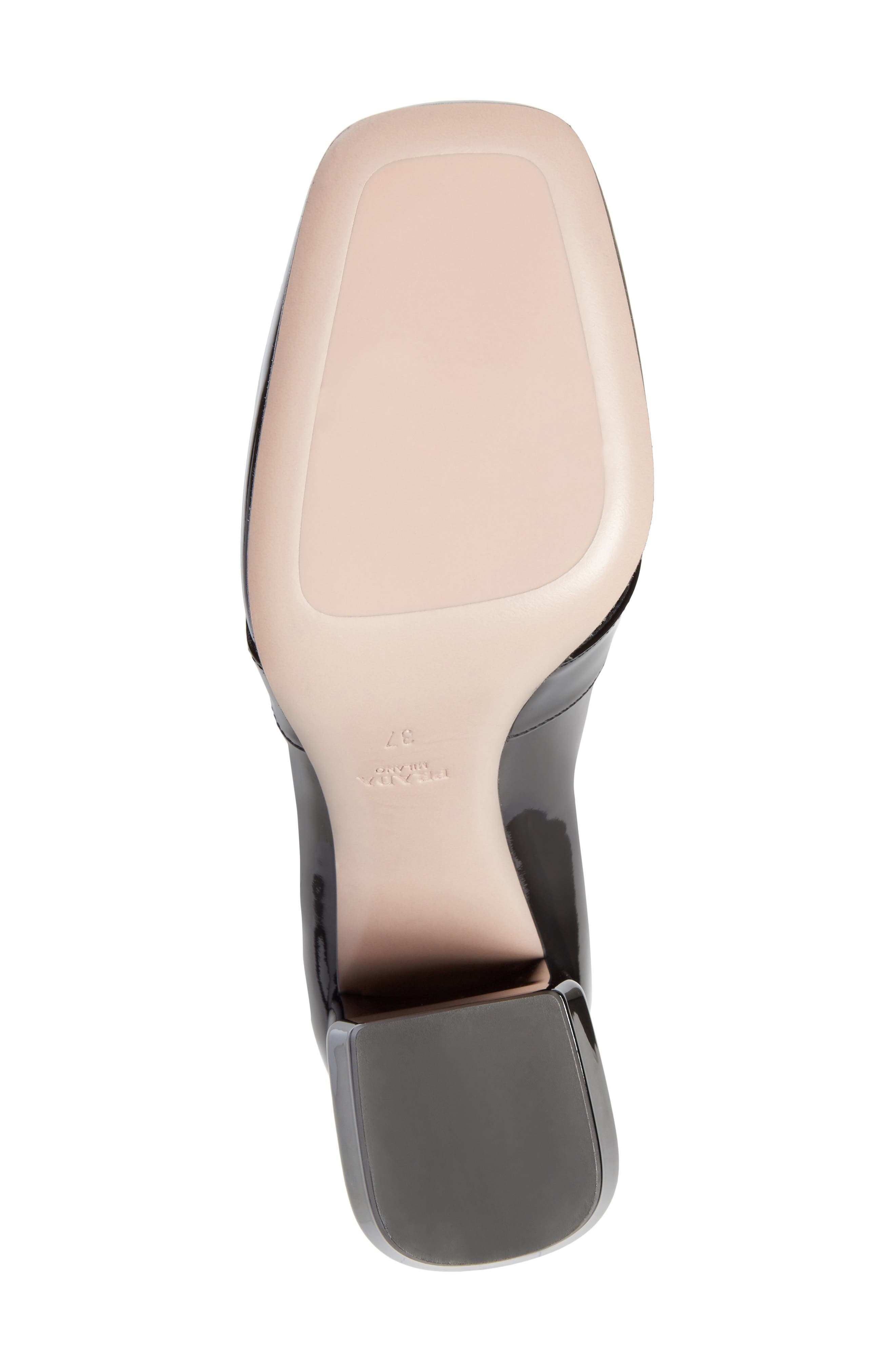 Prada Block Heel Loafer Pump, Alternate, color, 