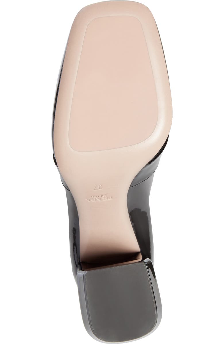 Prada Block Heel Loafer Pump, Alternate, color,