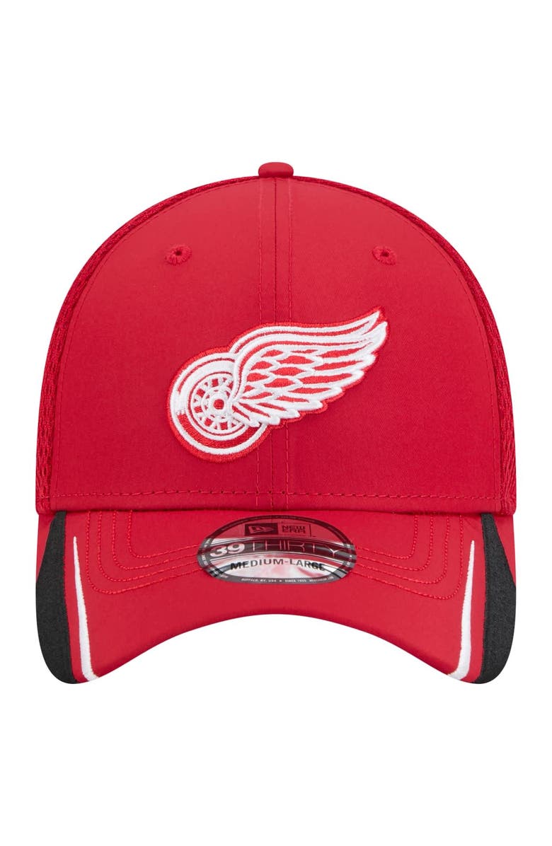 New Era Men's New Era Red Detroit Red Wings Linear Featherweight 39THIRTY Flex Hat, Alternate, color,