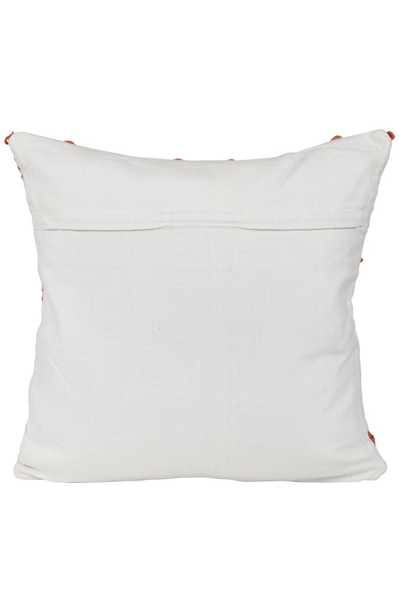 Northlight 20" Orange and Cream Handloom Woven Outdoor Square Throw Pillow, Alternate, color, Orange