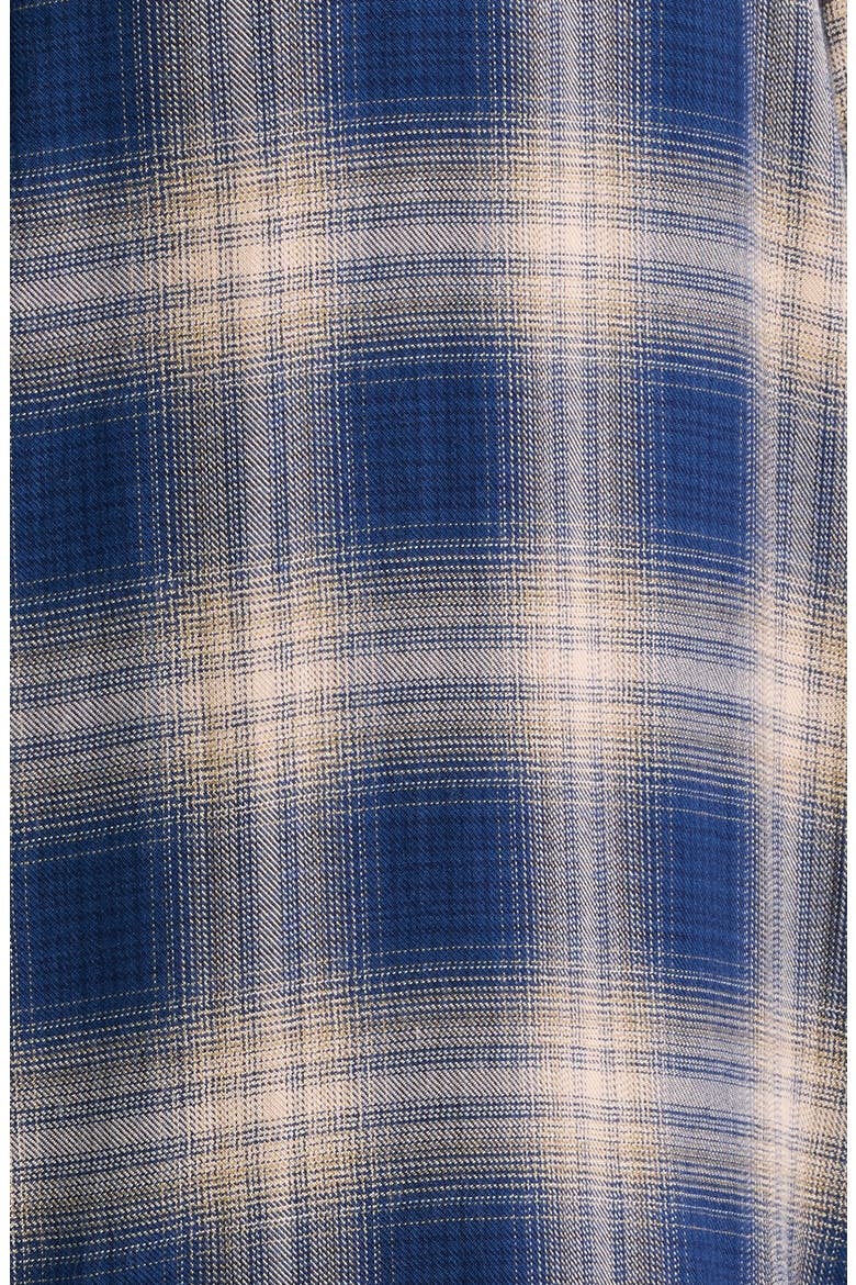 Mirabelle Plaid Rayon Shirt, Alternate, color, NAVY