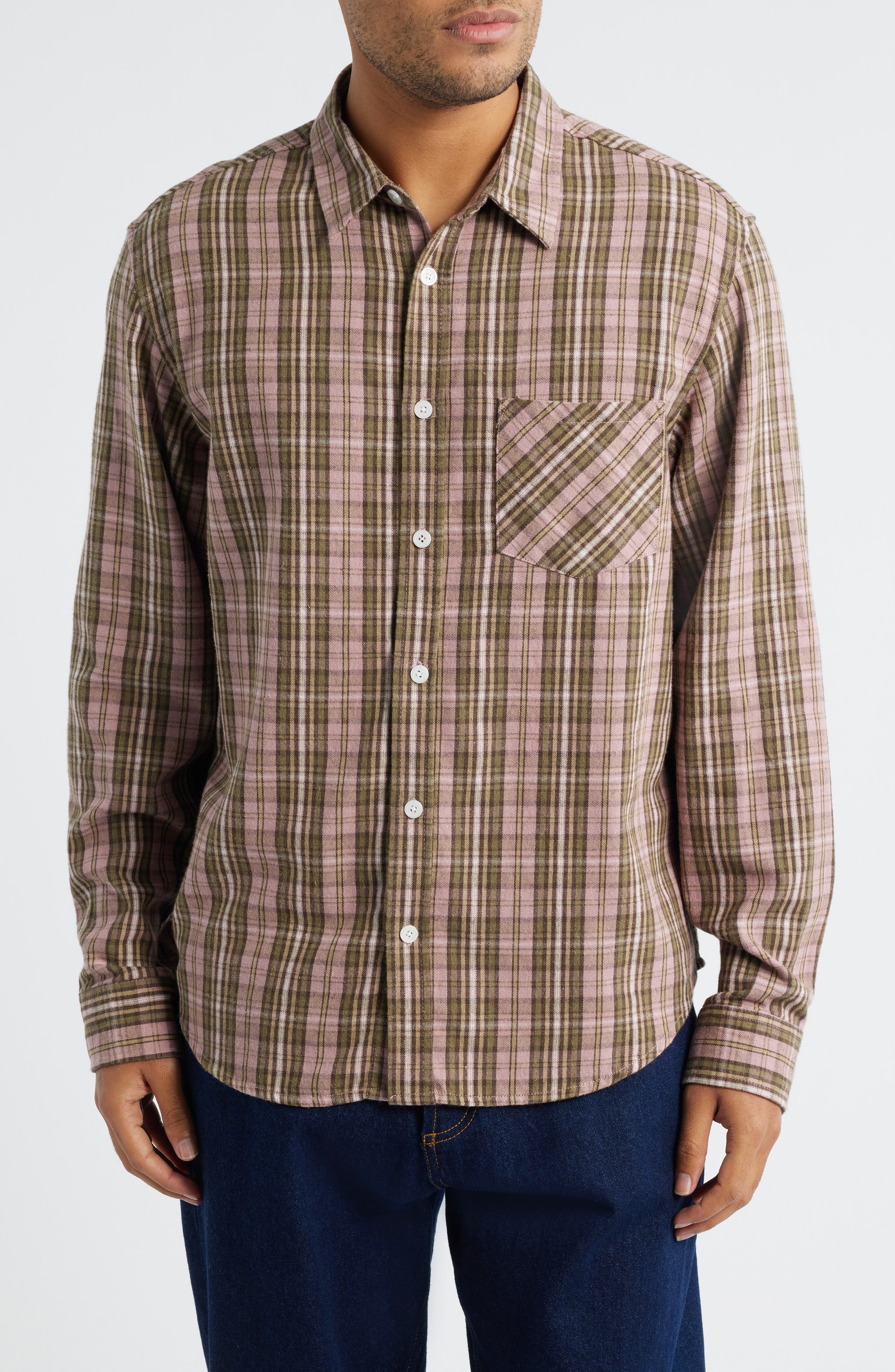 925 Originals Foreman Classic Fit Plaid Flannel Button-Up Shirt