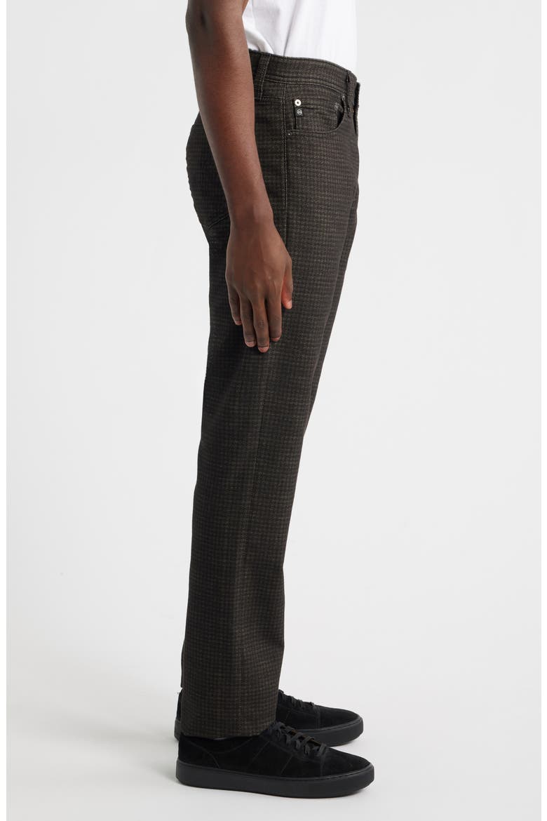 Everett Slim Straight Leg Pants, Alternate, color, TEXTURED HOUNDSTOOTH BLACK