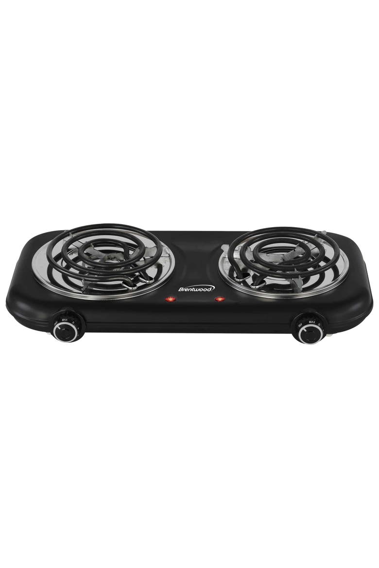Countertop Double Coiled Electric Burner, Main, color, Black