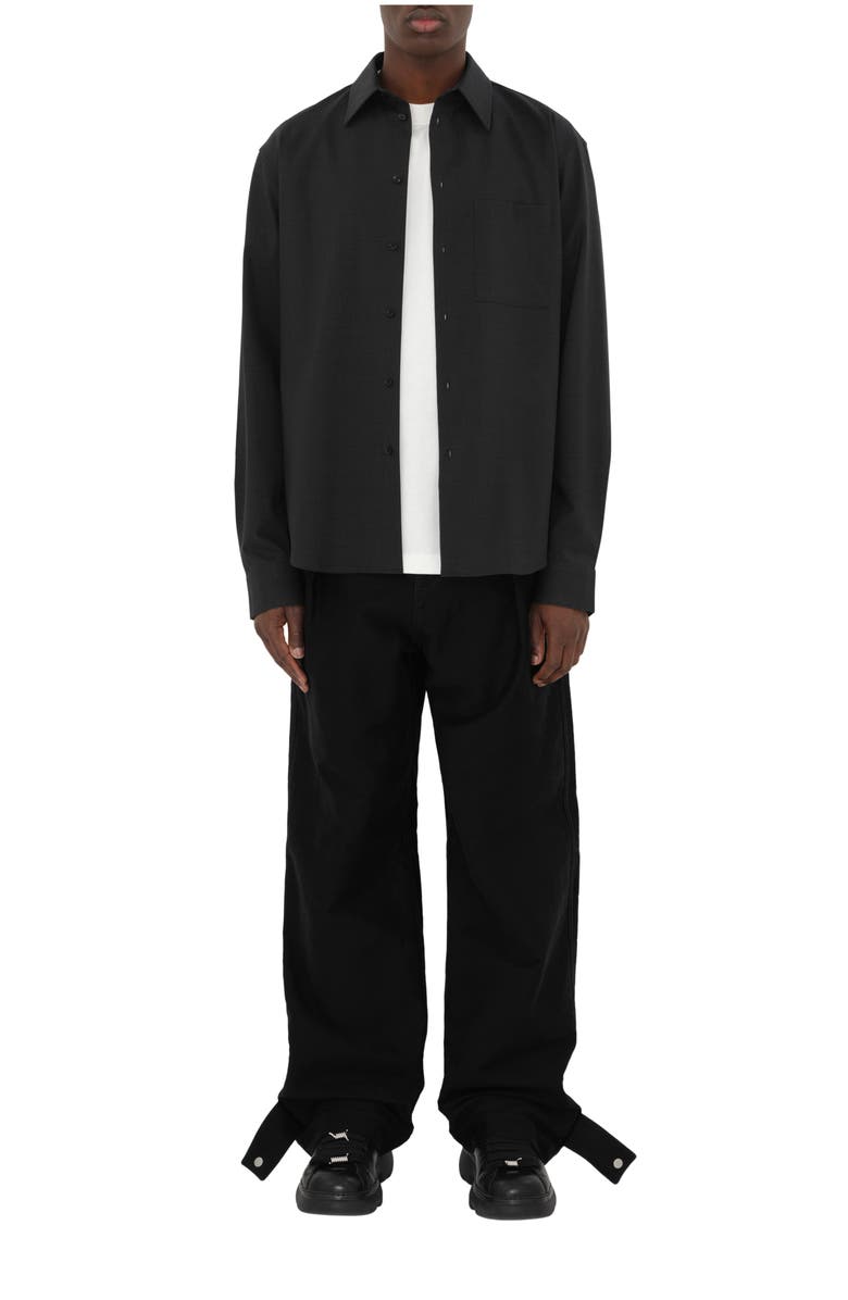 Burberry Stretch Wool Shirt, Main, color, Brisk