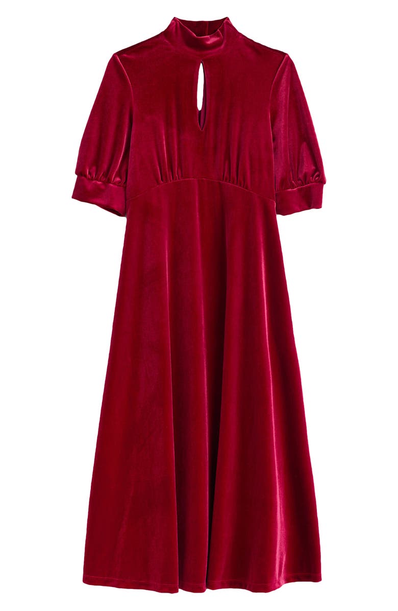 Seasalt Cornwall Four Lanes Puff Sleeve Velvet Dress, Alternate, color,