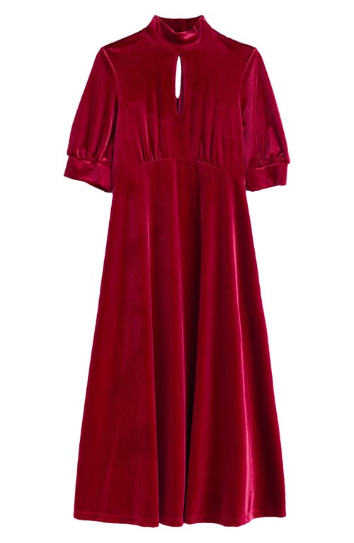 SEASALT CORNWALL SEASALT CORNWALL FOUR LANES PUFF SLEEVE VELVET DRESS 