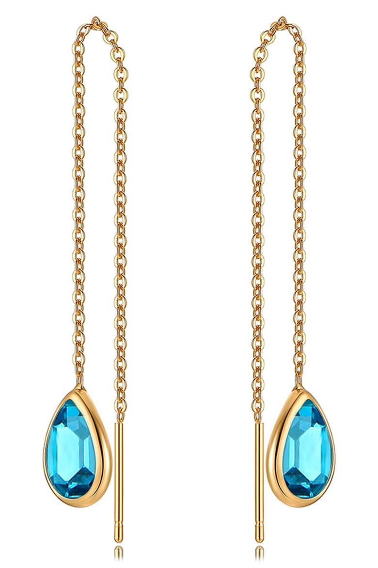 Barely There Threader Earrings, Main, color, AQUA