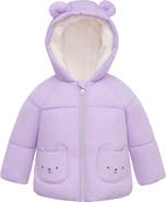 Rokka&Rolla Borg-Lined Bear Ears Puffer Jacket