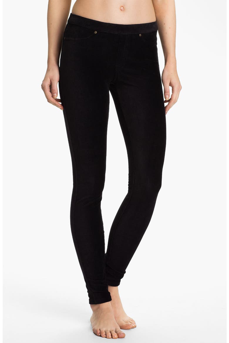 Corduroy Leggings, Main, color, BLACK