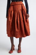 Dries Van Noten Saffy Jacquard High Waist Midi Skirt