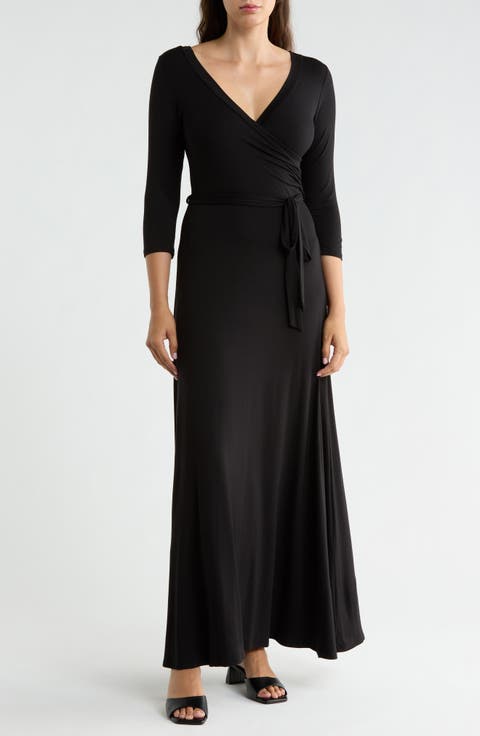 Faux Wrap Maxi Dress