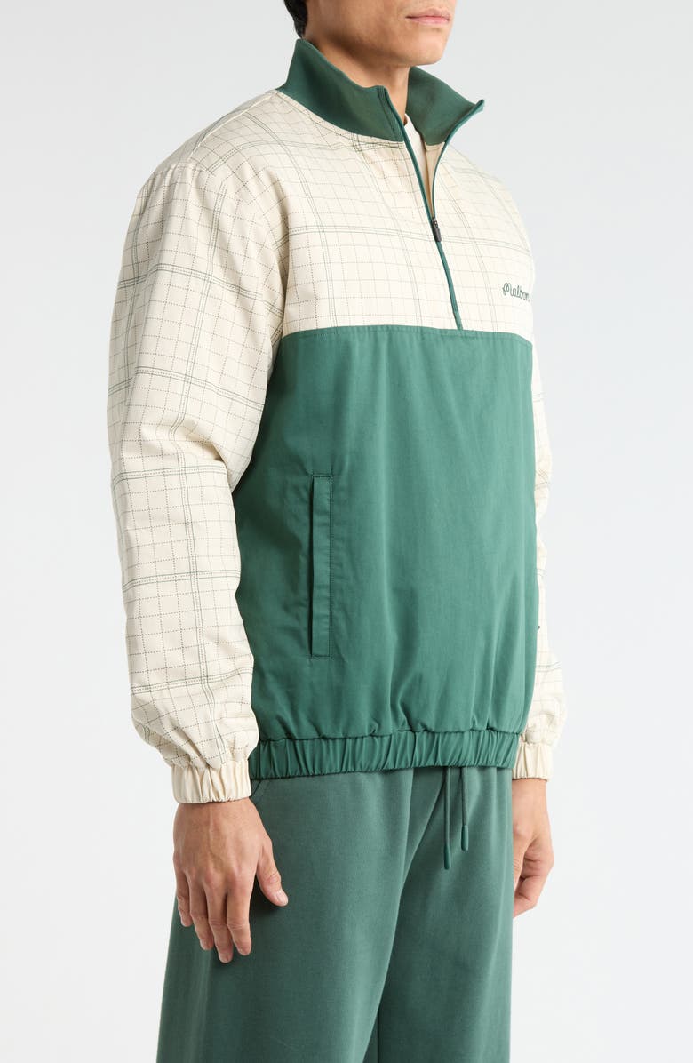 Malbon Golf Spruce Half Zip Golf Pullover, Alternate, color, Hunter Green / Ivory