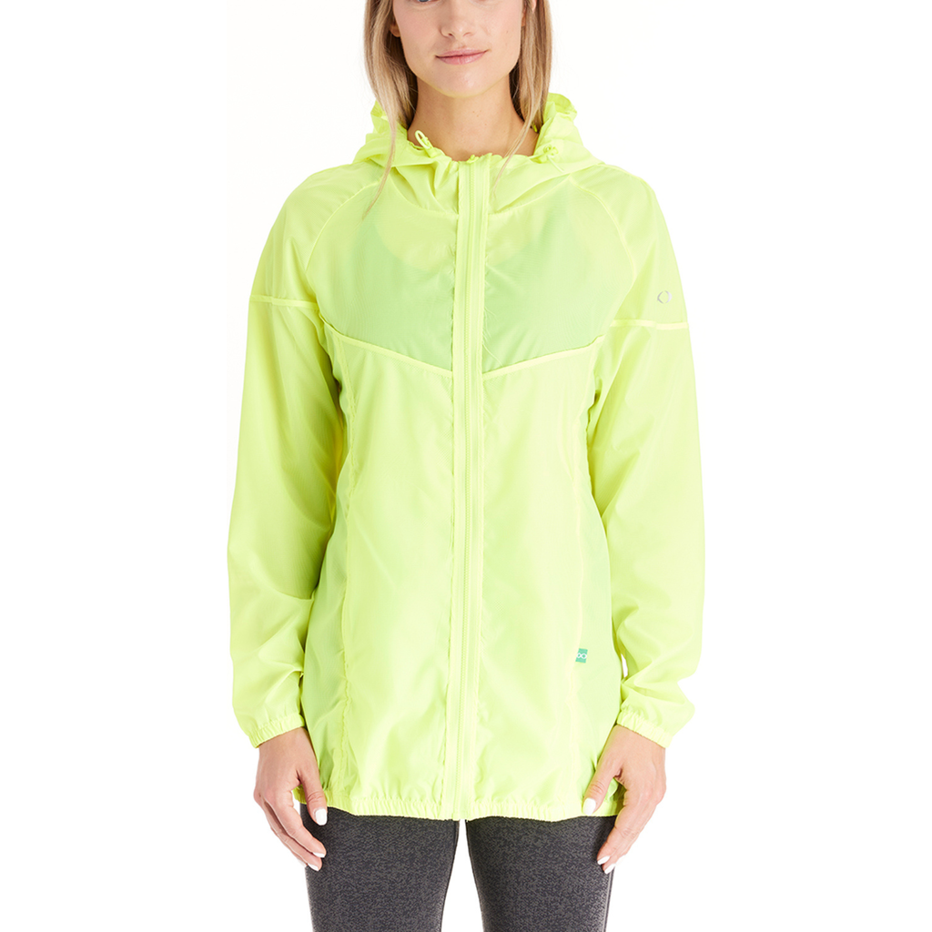 Modern Eternity Maternity Addison 3-in-1 Waterproof Maternity Windbreaker In Yellow