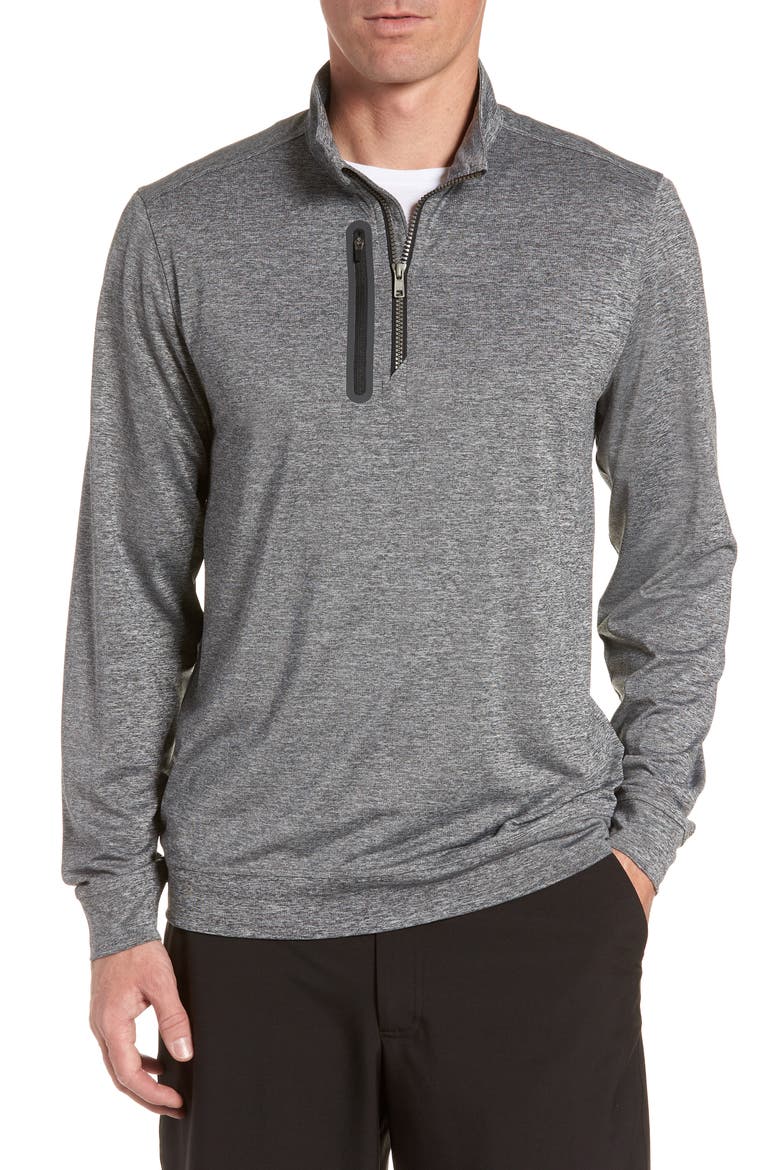 Stealth Quarter Zip Pullover, Main, color, ELEMENTAL GREY