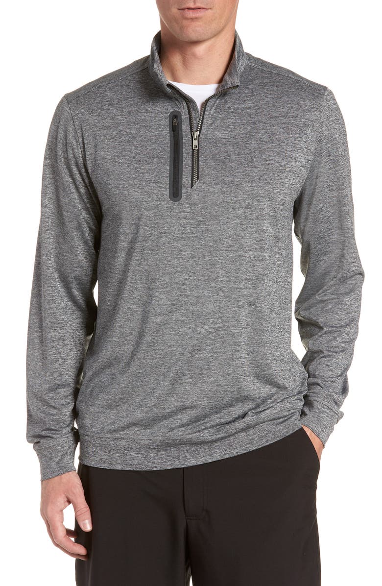 Cutter & Buck Stealth Quarter Zip Pullover, Main, color, Elemental Grey