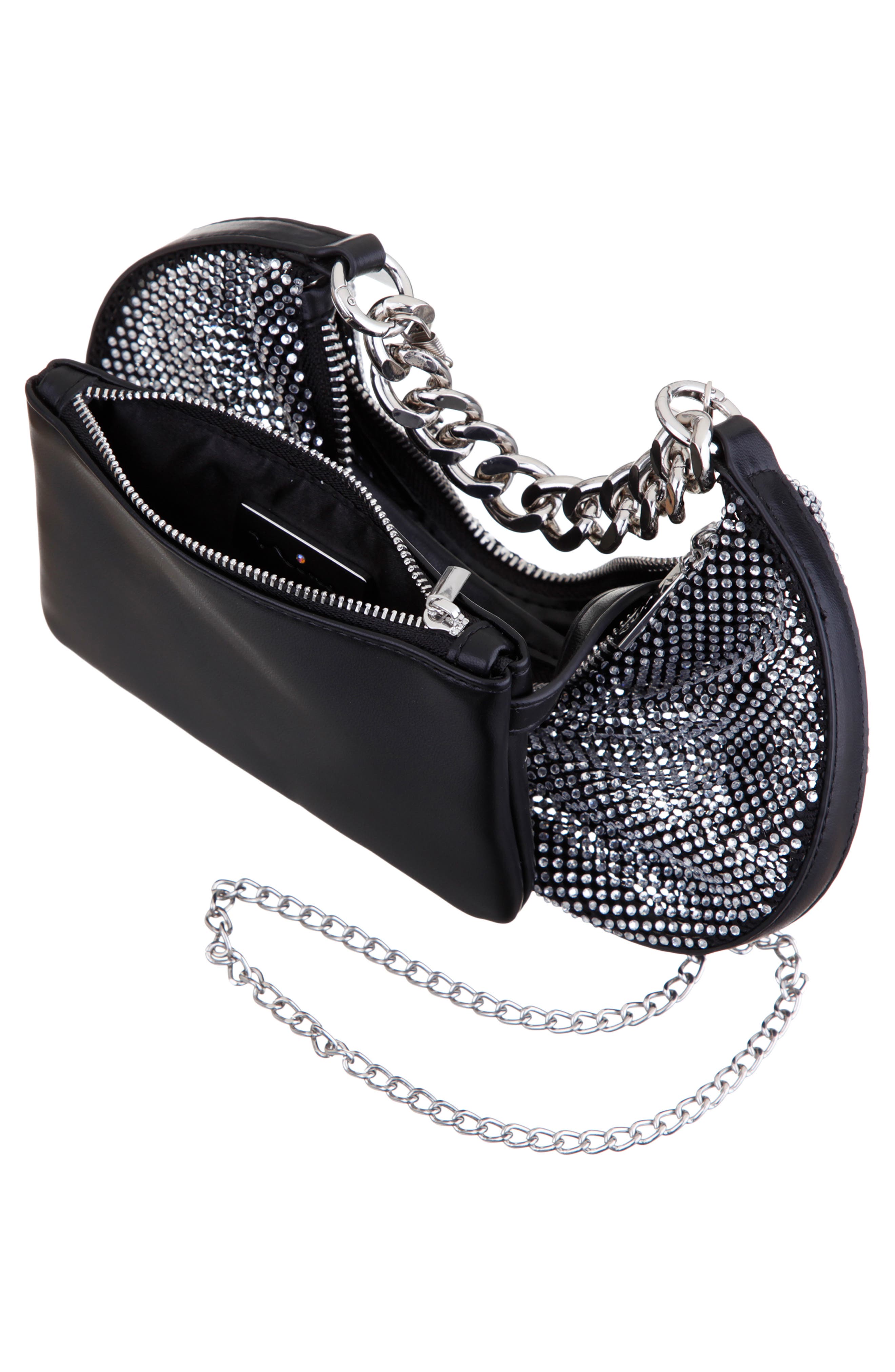 Nina Racquel Shoulder Bag, Alternate, color, Black