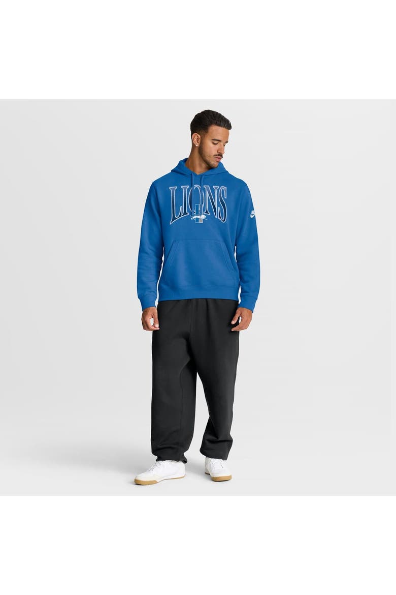Men's Nike Blue Detroit Lions Full Blitz Club Fleece Pullover Hoodie, Alternate, color, Blue