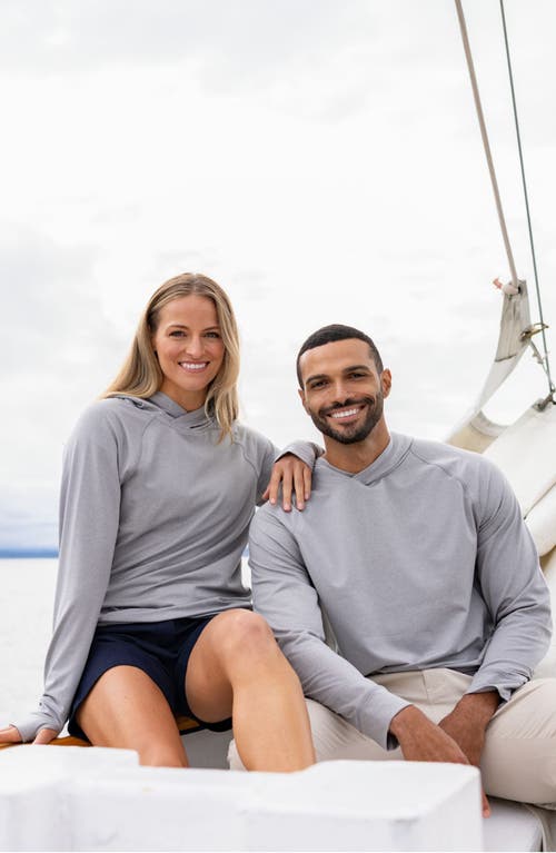 Cutter & Buck Adapt Heather Hooded Pullover In Polished Heather