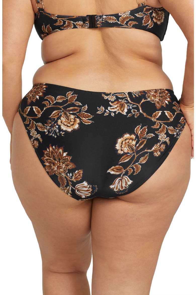 Chantique Monet Curve Bikini Bottoms, Alternate, color, BLACK