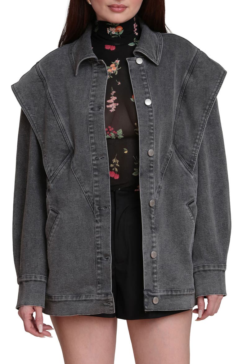 Oversize Seamed Jacket, Alternate, color, GREY WASH