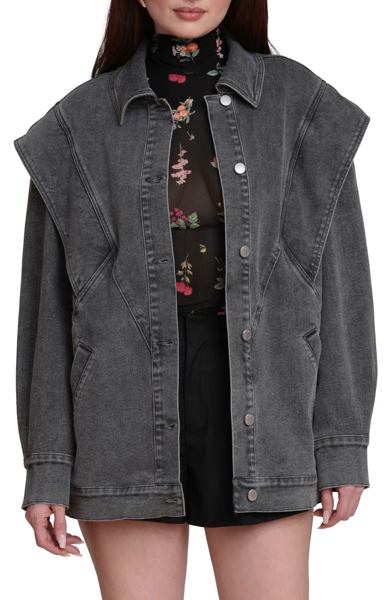Avec Les Filles Oversize Seamed Jacket, Alternate, color, Grey Wash
