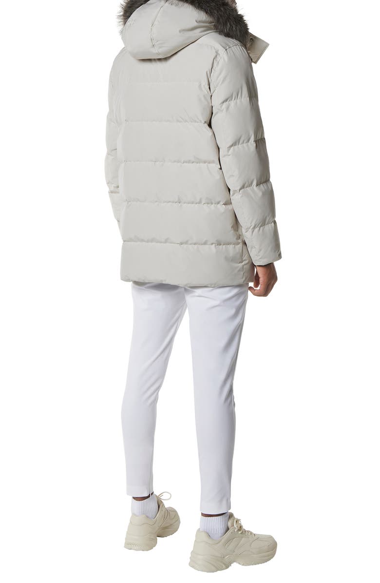 Andrew Marc Gattaca Faux Fur Trim Parka, Alternate, color, Moon