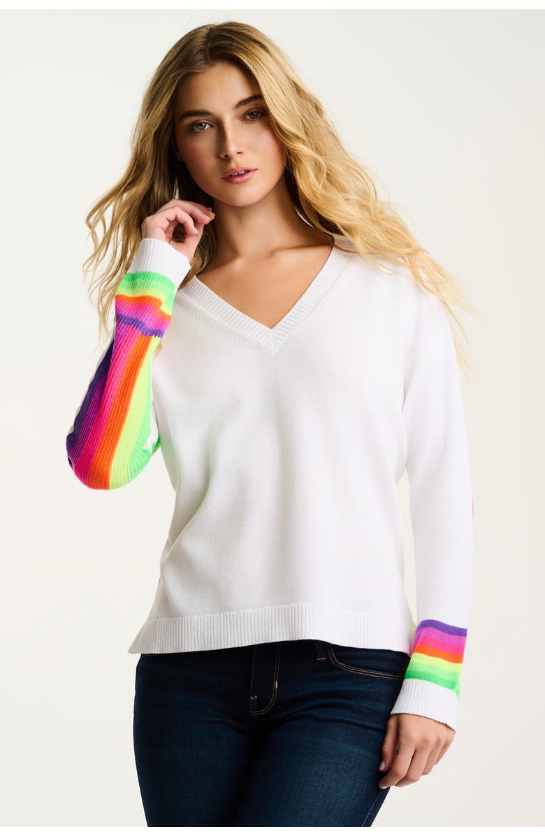 Lisa Todd Brite Side Cotton Sweater, Main, color, White