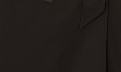 Reiss Womens Chocolate Brown Azura Double-breasted Woven Trench Coat In Gold