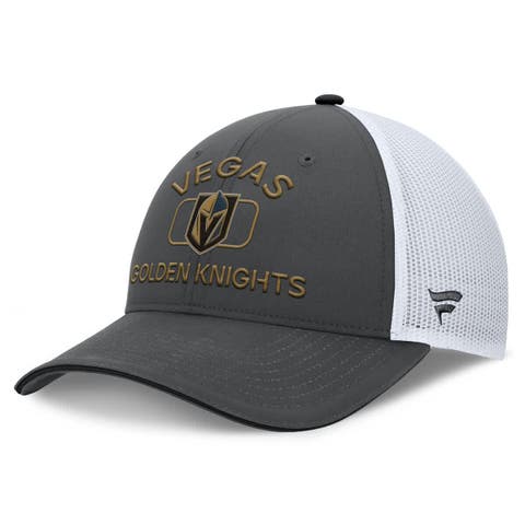 Men's Fanatics Gray/White Vegas Golden Knights Authentic Pro Rink Trucker Hat