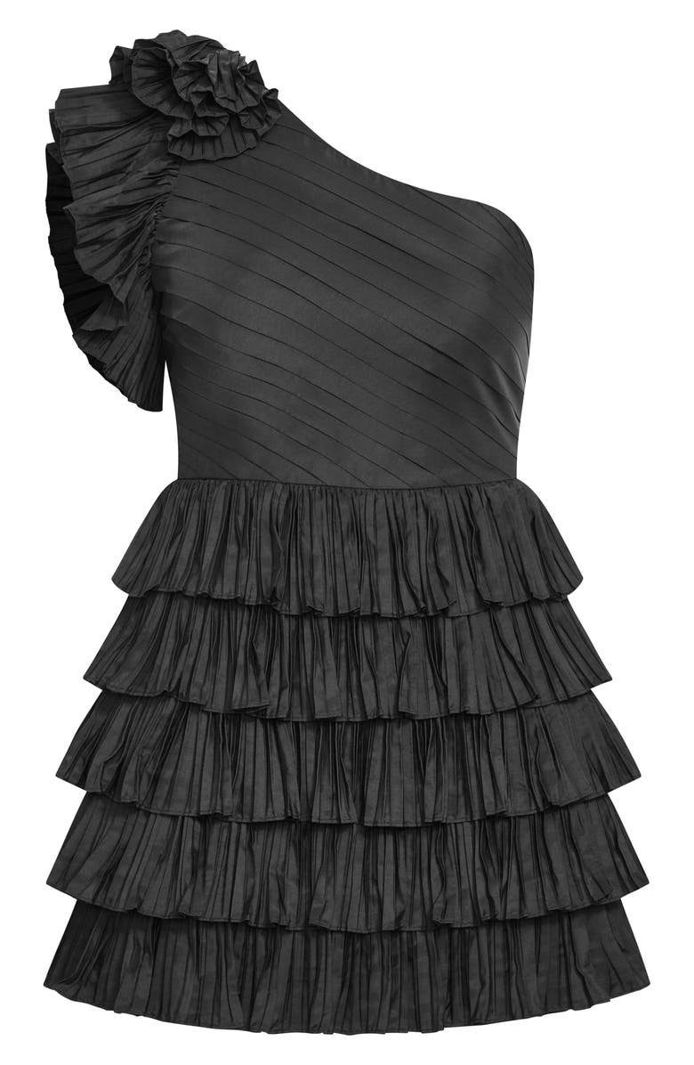 City Chic Francesca One-Shoulder Minidress, Alternate, color, 