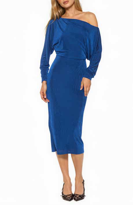 Cassian One-Shoulder Long Sleeve Midi Dress