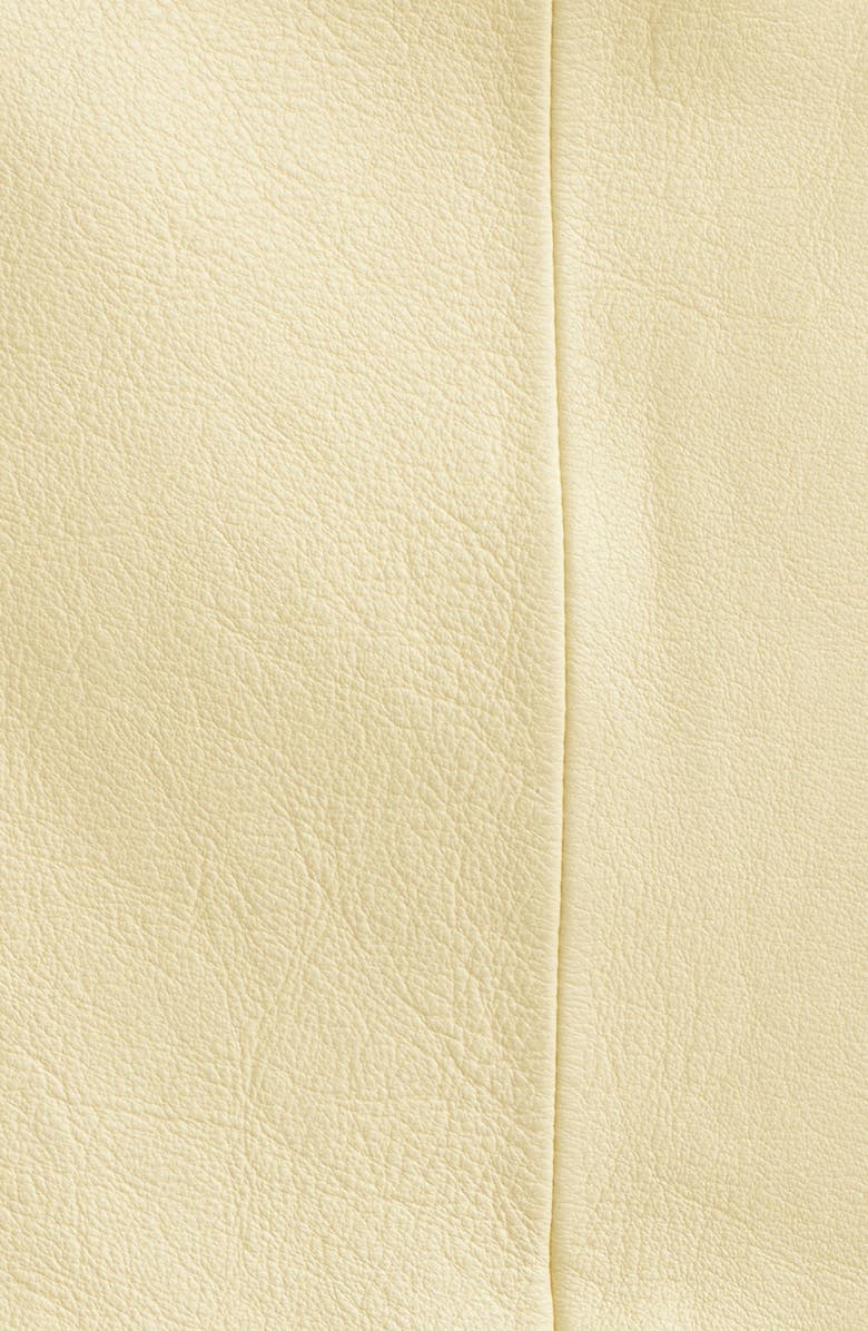 FRAME The Leather Miniskirt, Alternate, color, Lemon