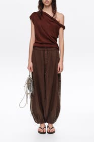 Bimba y Lola Embroidered harem trousers