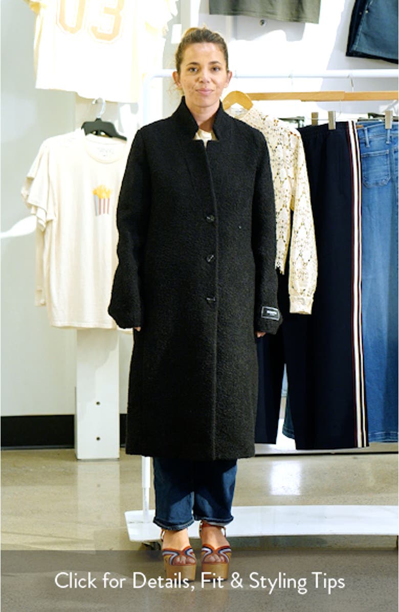 Diane Wool Blend Bouclé Coat, sales video thumbnail