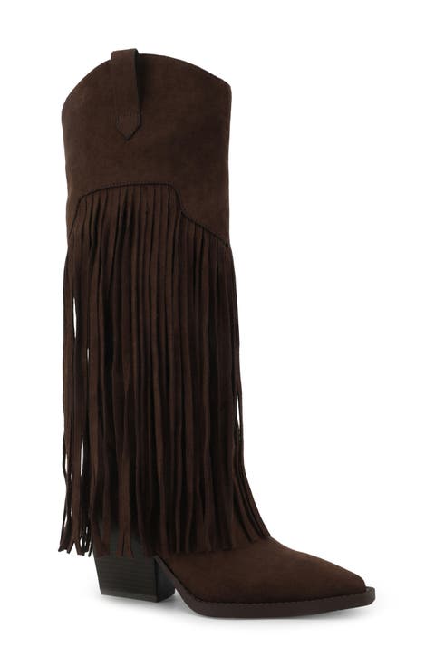 Yuma Fringe Knee High Western Boot