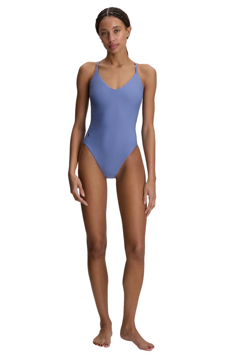 Polo Ralph Lauren Kennedy Cross Back One-Piece Swimsuit, Alternate, color, 