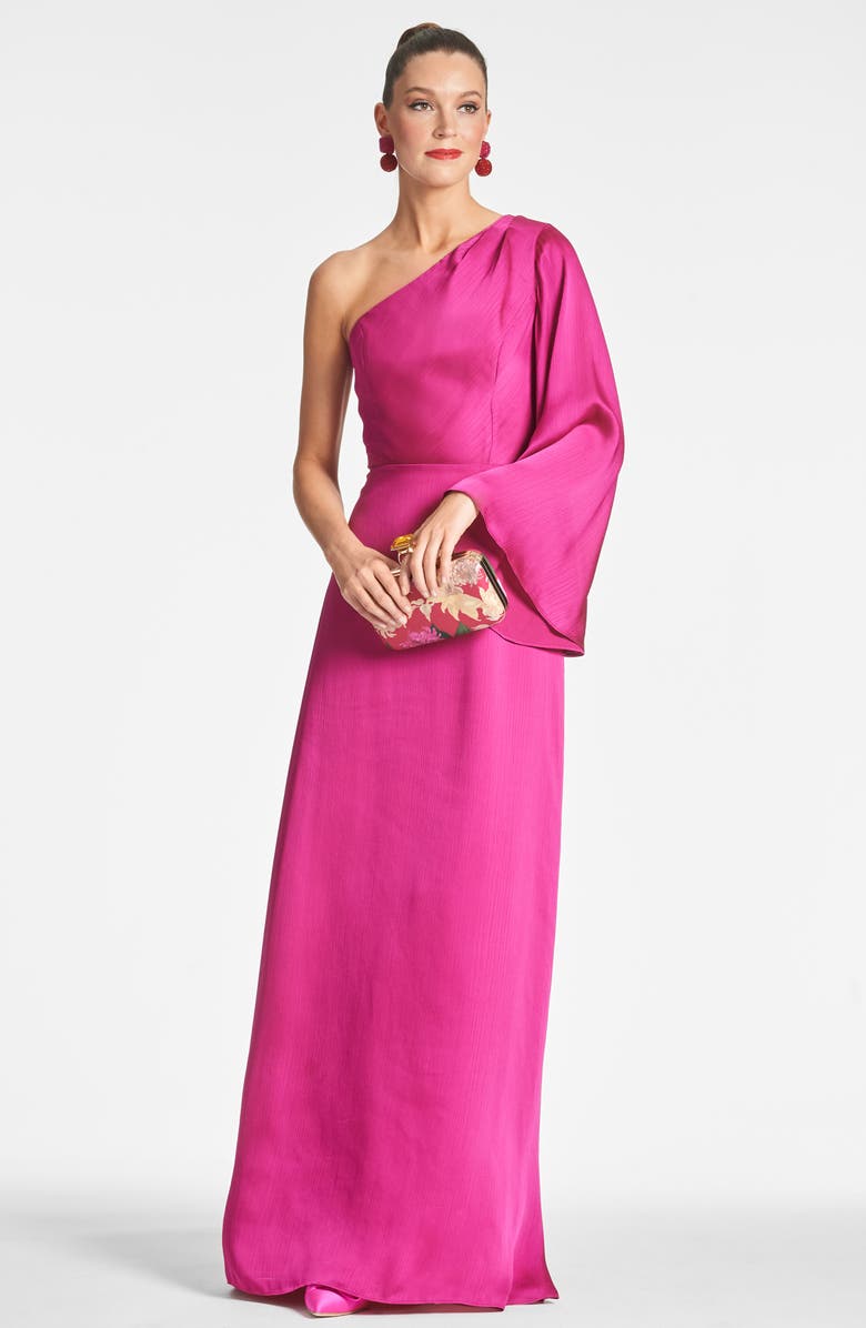 Sachin & Babi Keely Crinkle Georgette Gown, Alternate, color,